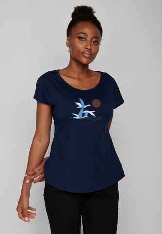 T-shirt 'Animal Goose Family' GREENBOMB en bleu : devant