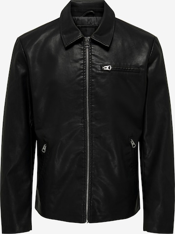 Only & Sons Between-Season Jacket 'SEVEN' in Black: front