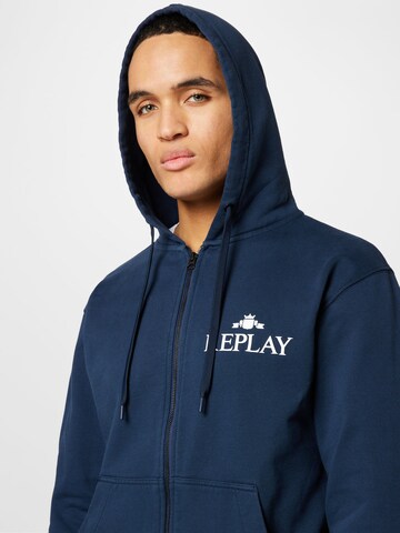 REPLAY Sweatjacke in Blau