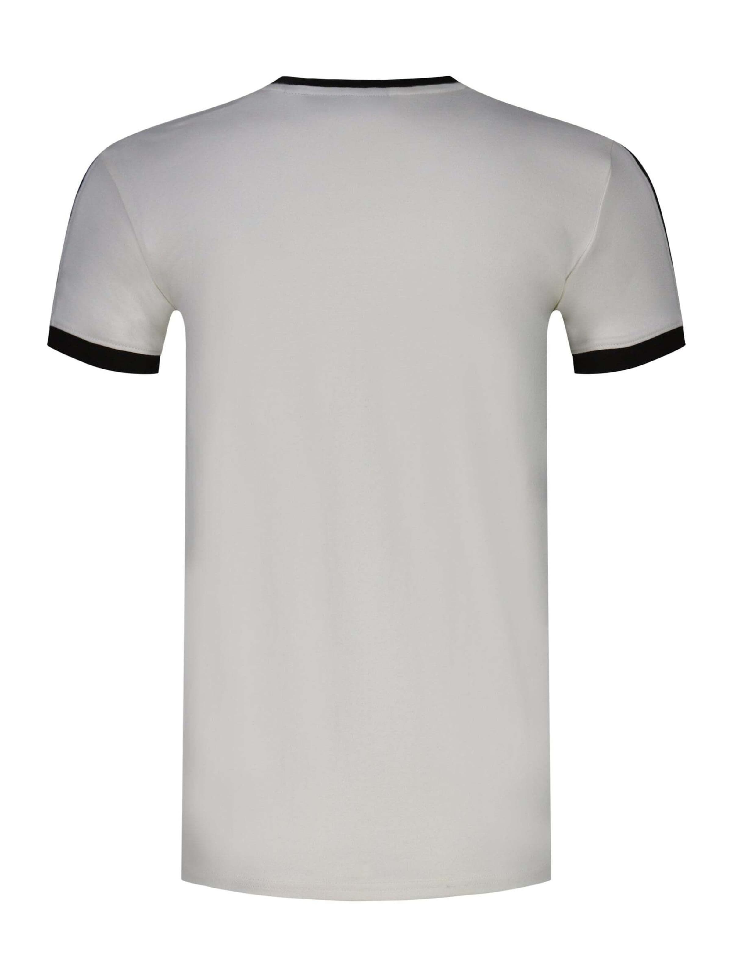 SikSilk - Camiseta 'Stripe Ringer' en beige