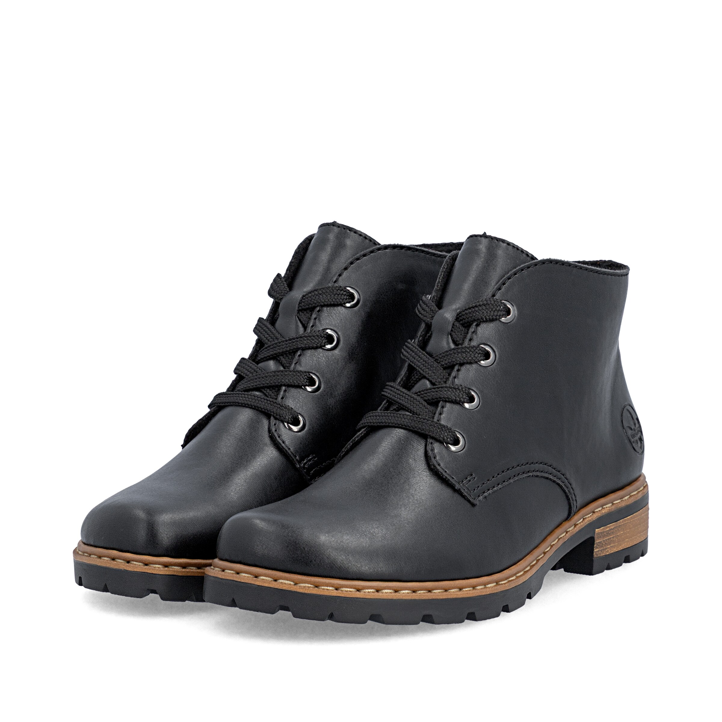 Bottines à lacets Rieker en noir