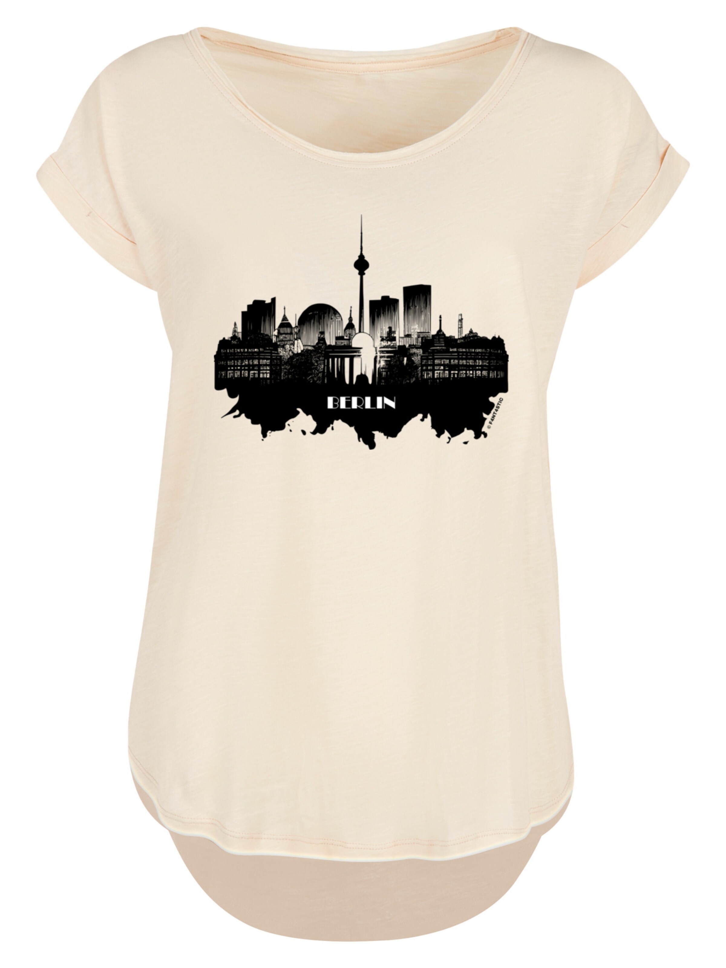 T-shirt 'Cities Collection - Berlin skyline' F4NT4STIC en beige : devant