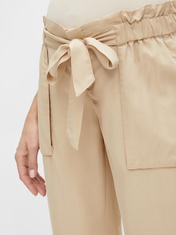 MAMALICIOUS Regular Trousers 'Newbethune' in Beige