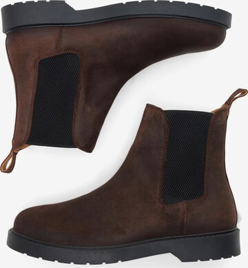 SELECTED HOMME Chelsea Boots in Braun