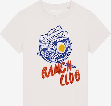 T-shirt 'Ramen Club' Watapparel en blanc : devant