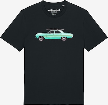 Watapparel Shirt 'Surf Car' in Black: front