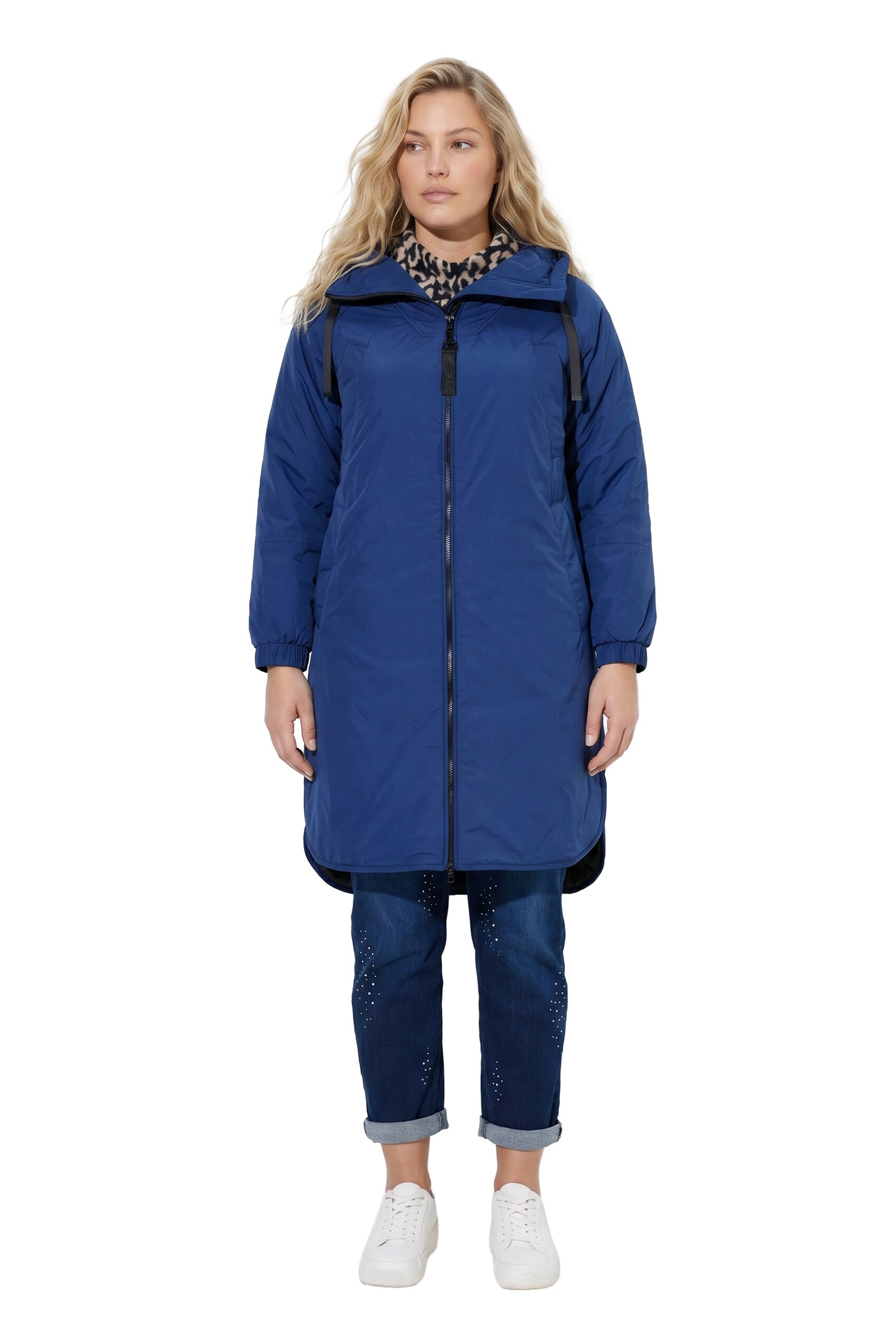 Ulla Popken Functionele mantel in Blauw