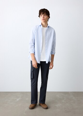 MANGO TEEN Regular Pants in Blue: front
