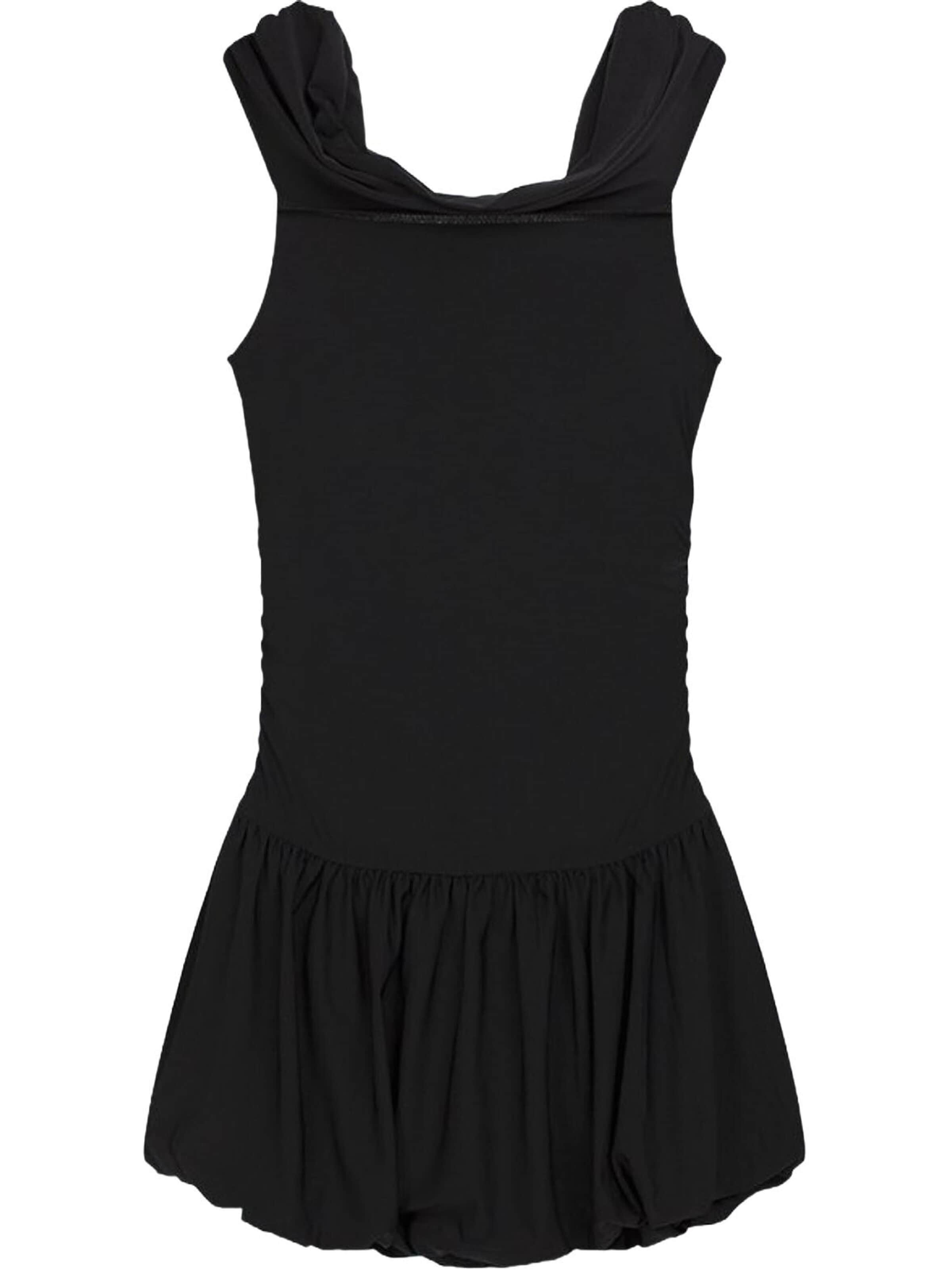 LTB Jeans Dress 'Draped Neck Dress' in Black: front