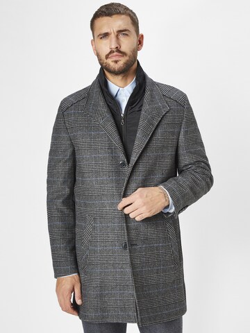 S4 Jackets Between-Seasons Coat in Grey: front