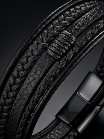 Bracelet 'LEDERARMBAND SHADOW' UNIQAL en noir