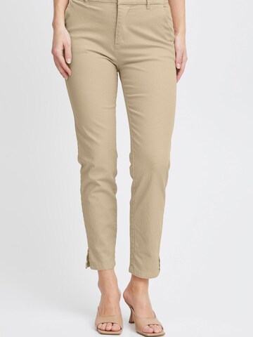 Skinny Pantaloni chino 'Skinny Leg' di PULZ Jeans in beige