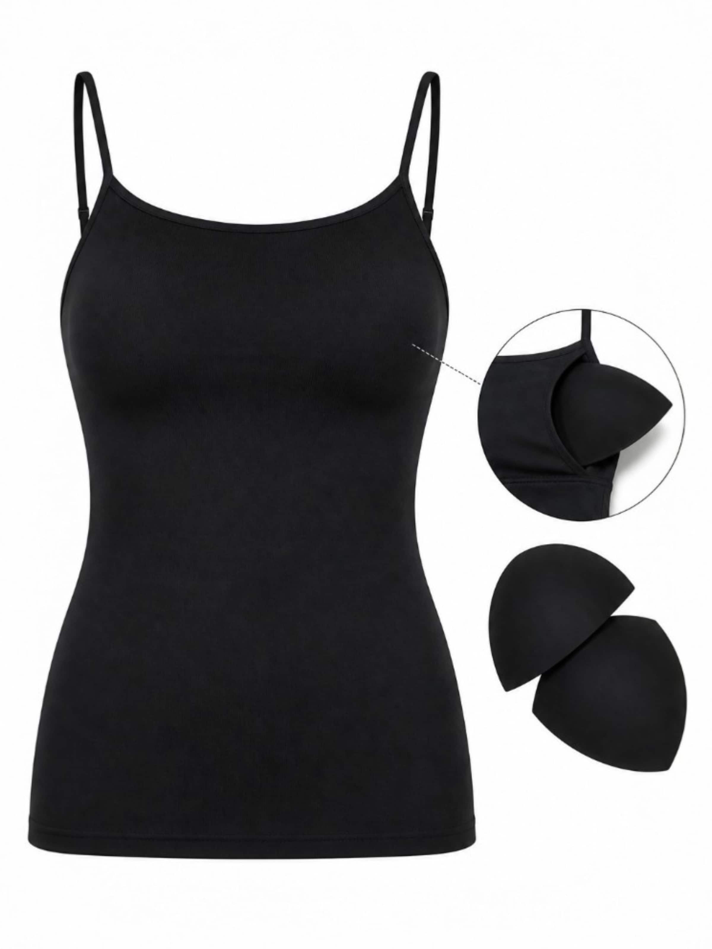 fashionshowcase - Top 'CALIRA – Camisole Top' en negro: frente