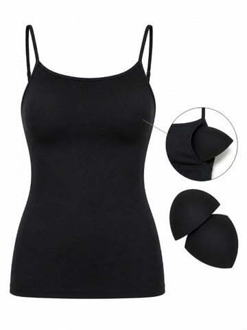 Haut 'CALIRA – Camisole Top' fashionshowcase en noir : devant
