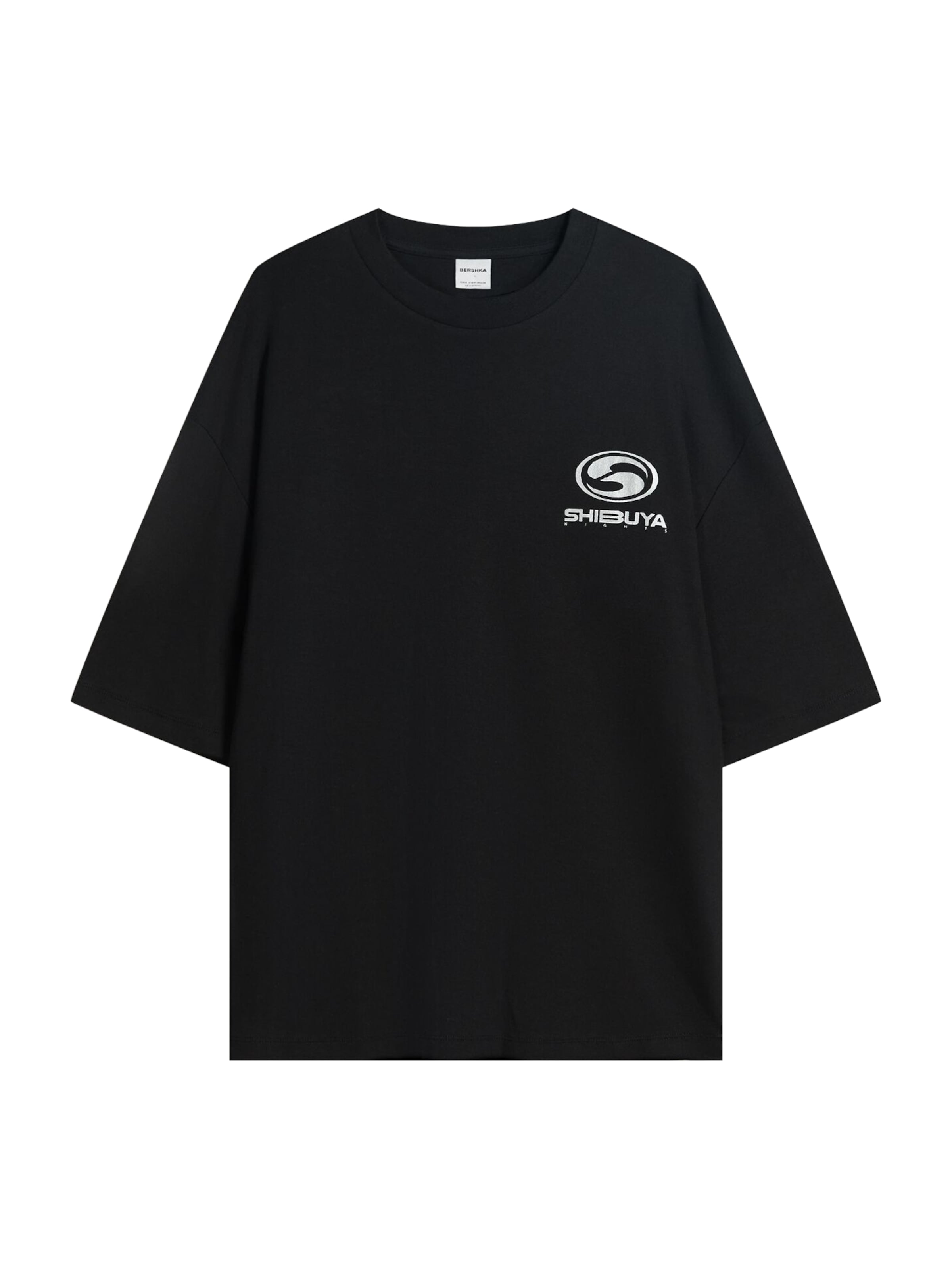 Bershka Koszulka w kolorze czarny / białym, Podgląd produktu