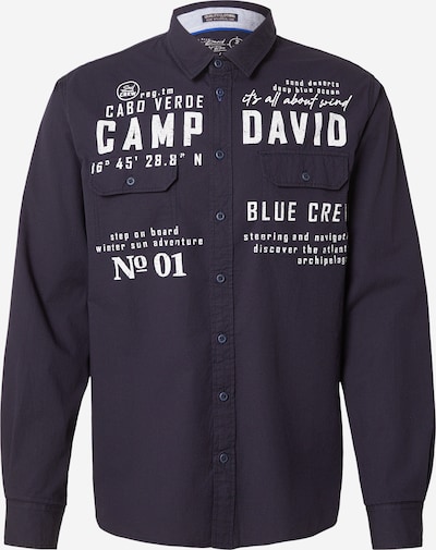 Marškiniai iš CAMP DAVID, spalva – tamsiai mėlyna / balta, Prekių apžvalga