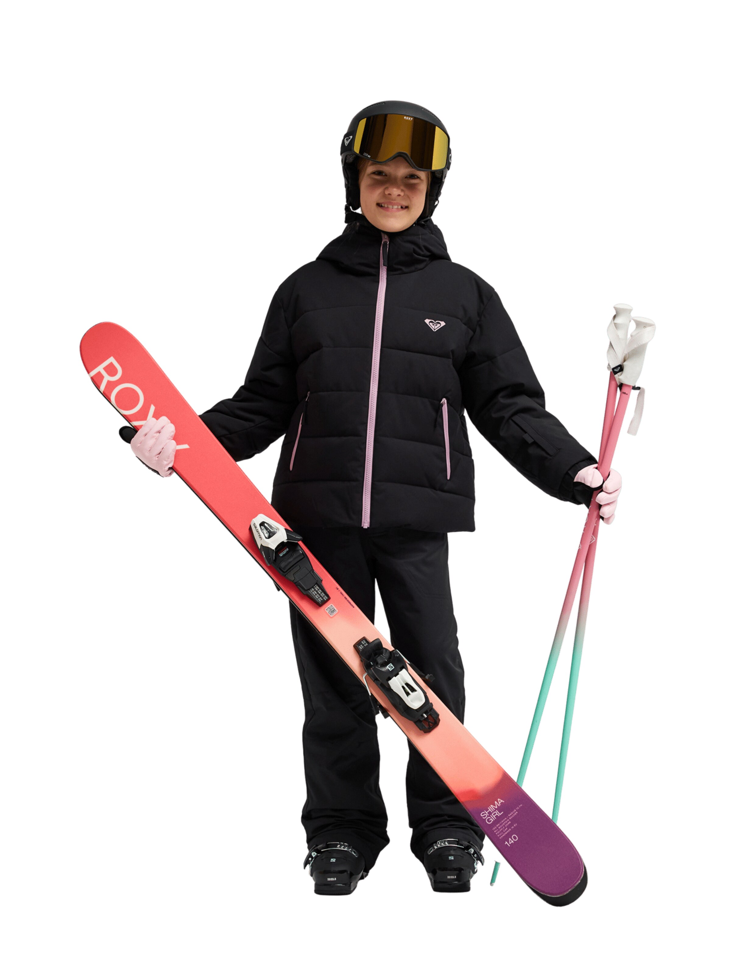 ROXY Athletic Jacket 'Snowyhill Puffy' in Black