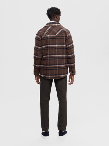 SELECTED HOMME Between-Season Jacket in Brown