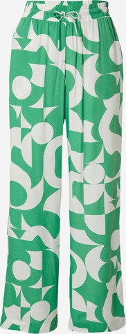 Monki Široke hlačnice Hlače | zelena barva: sprednja stran