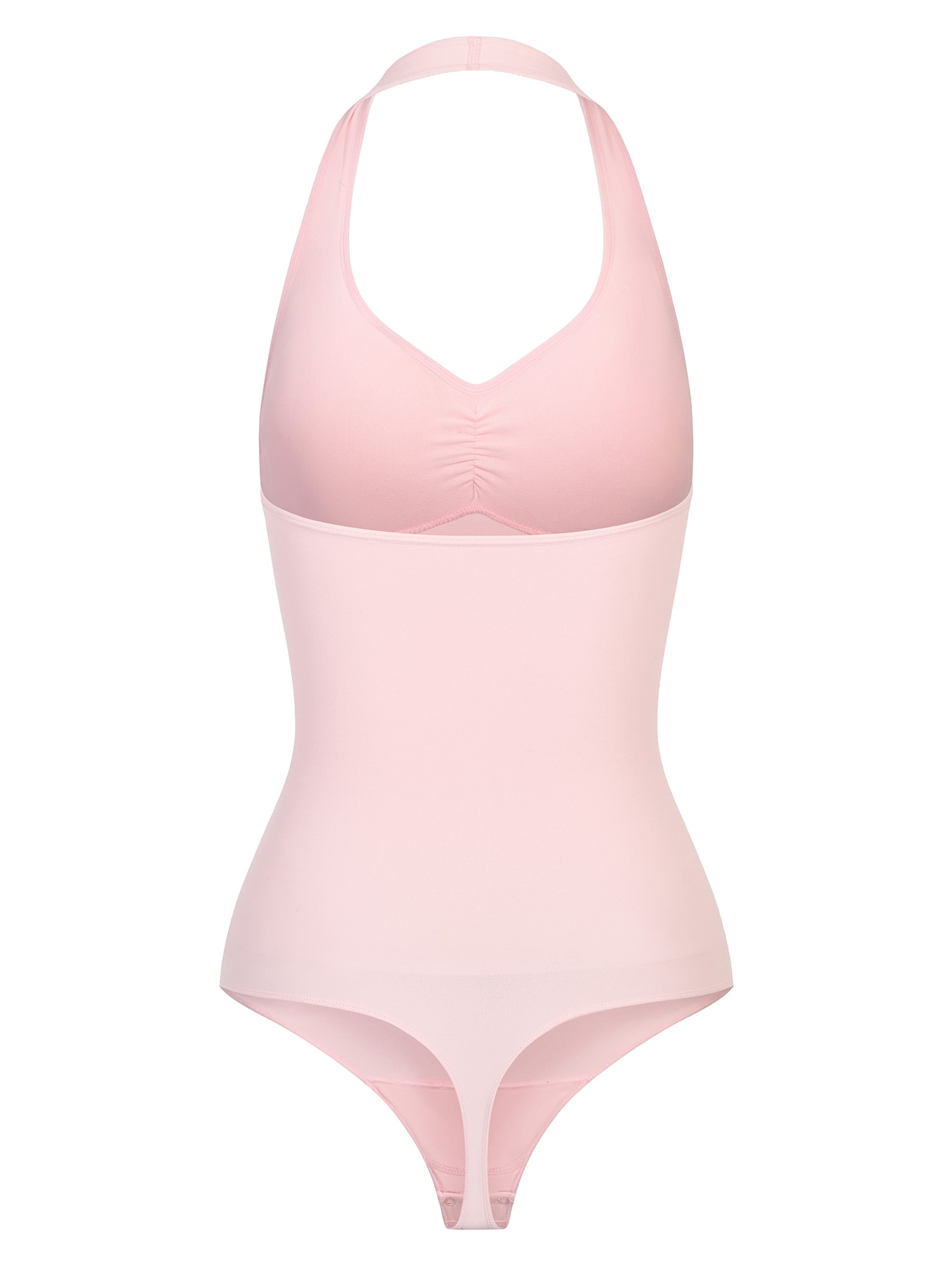 Body modellante 'Neckholder Bodysuit Sculpting Shapewear with String' di cfab (formerly creamy fabrics) in rosa