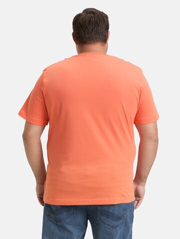 TOM TAILOR Men + T-Shirt in Orange