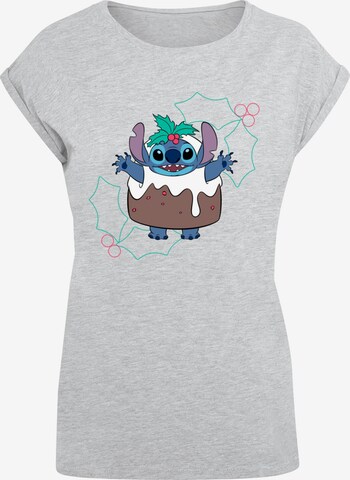 ABSOLUTE CULT Shirt 'Lilo And Stitch - Pudding Holly' in Grijs: voorkant