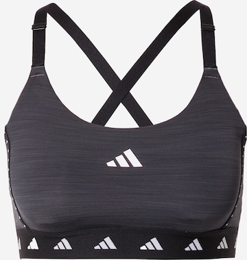 ADIDAS PERFORMANCE Bustier Sports-BH 'Aeroimpact Light-Support Techfit' i grå: forside