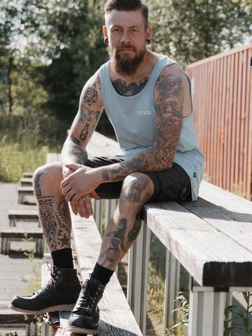 FORSBERG Shirt 'Tanktop mit Logo auf Brust und Rücken' in Blau