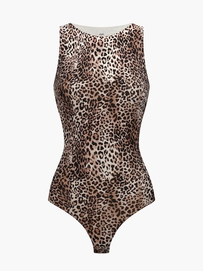 cfab Body modelant 'Crew Neck Bodysuit String' en XS en beige / marron, Vue avec produit
