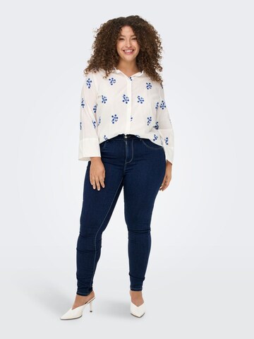 ONLY Carmakoma Skinny Broek in Blauw