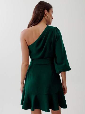 Robe 'PHOEBE' Tussah en vert