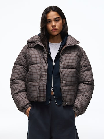 Bershka Winter jacket in Brown: front