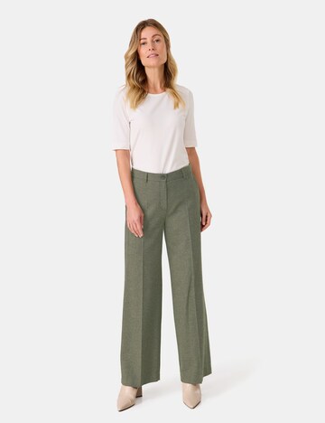 GERRY WEBER Wide leg Pleated Pants in Green