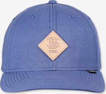 DJINNS Cap '6P TrueFit Linen' in Blue: front