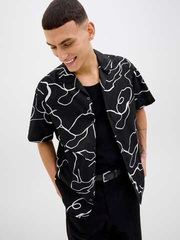 JACK & JONES Comfort fit Button Up Shirt in Blue