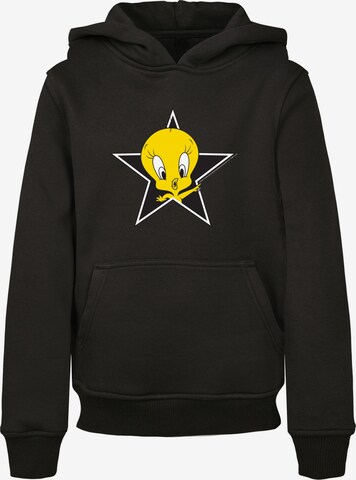 F4NT4STIC Sweatshirt 'Looney Tunes Tweety Pie Star' in Zwart: voorkant