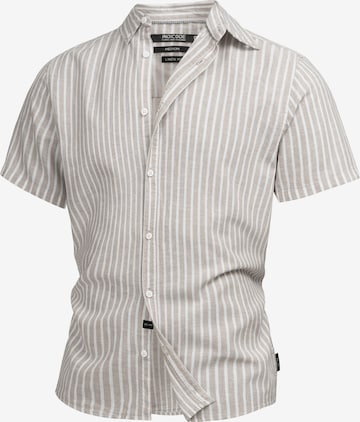 INDICODE JEANS Button Up Shirt 'Bravida' in Beige: front
