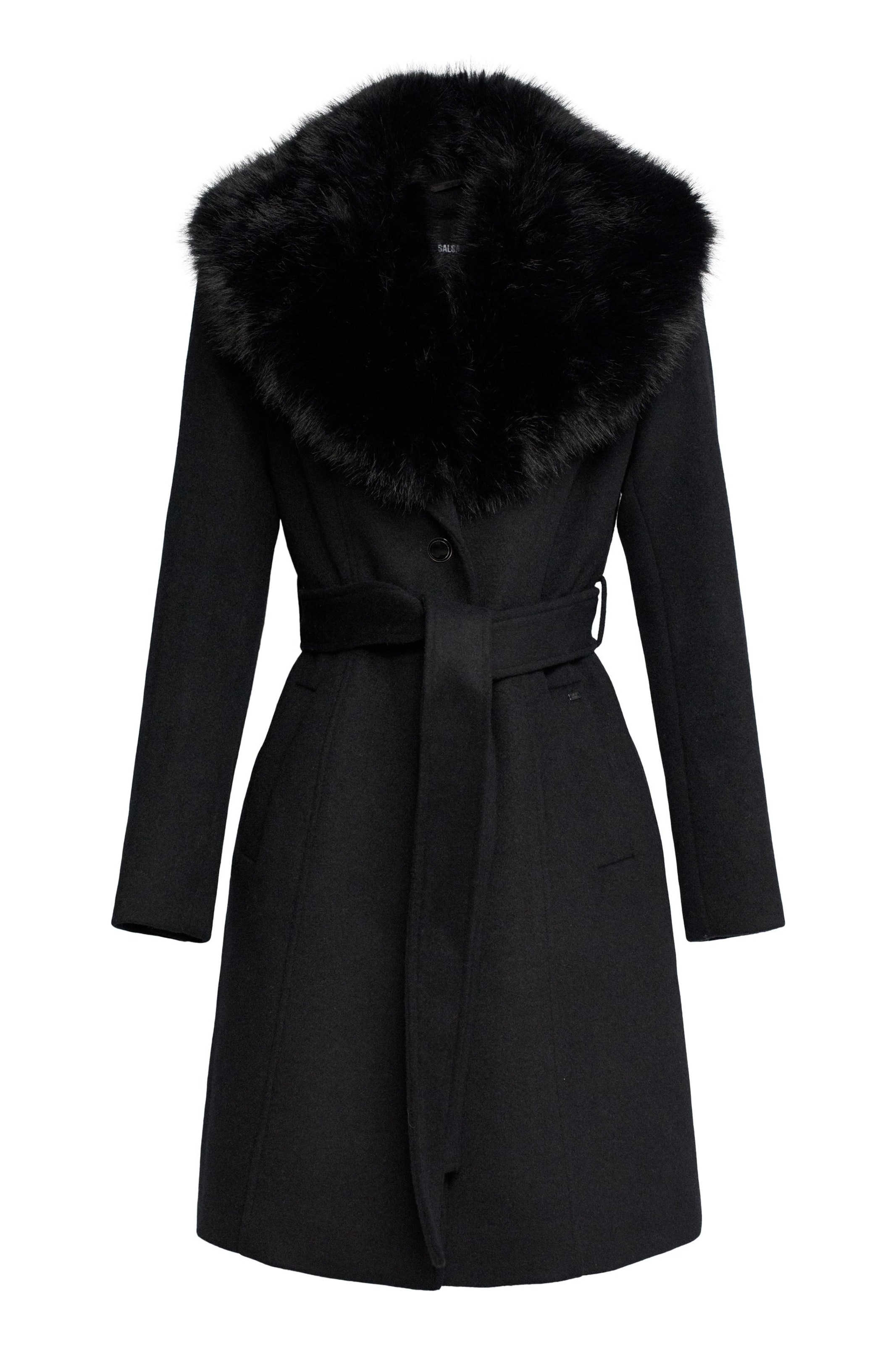 Manteau d’hiver Salsa Jeans en noir : devant