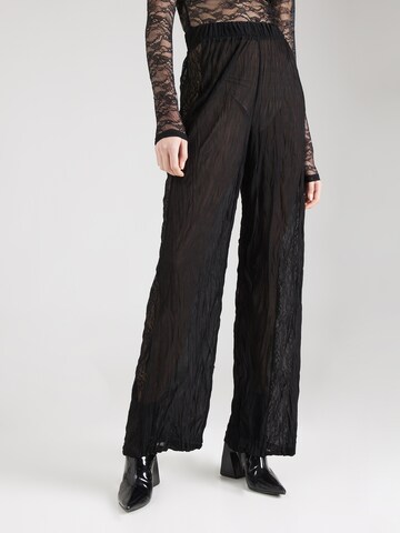 TOPSHOP Regular Broek in Zwart: voorkant