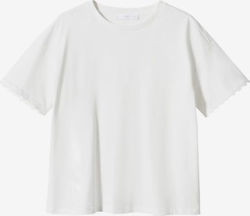 MANGO Тениска 'JASMINE' в бяло: отпред