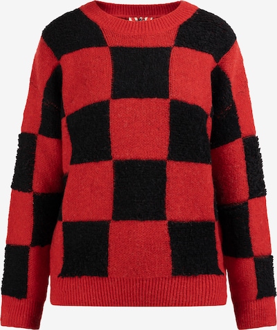 myMo ROCKS Pullover 'Nolie' in rot / schwarz, Produktansicht