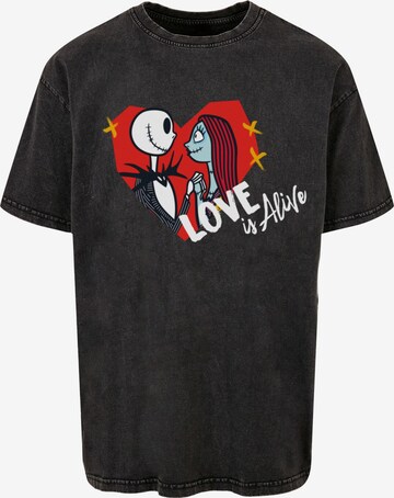 ABSOLUTE CULT Shirt 'The Nightmare Before Christmas - Love is Alive' in Zwart: voorkant