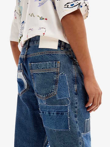 Desigual - Tapered Calças de ganga em azul