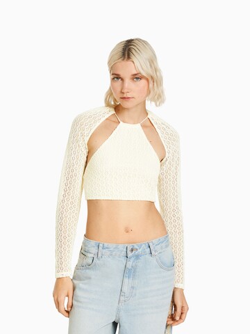 Bershka Pullover i hvid: forside