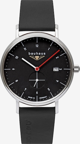 Bauhaus Uhr in Schwarz: predná strana