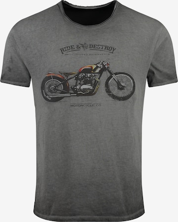 T-Shirt 'DESTROY ' Key Largo en gris : devant