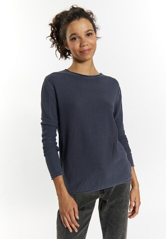 myMo ROCKS Sweater 'Ucy' in Blue: front