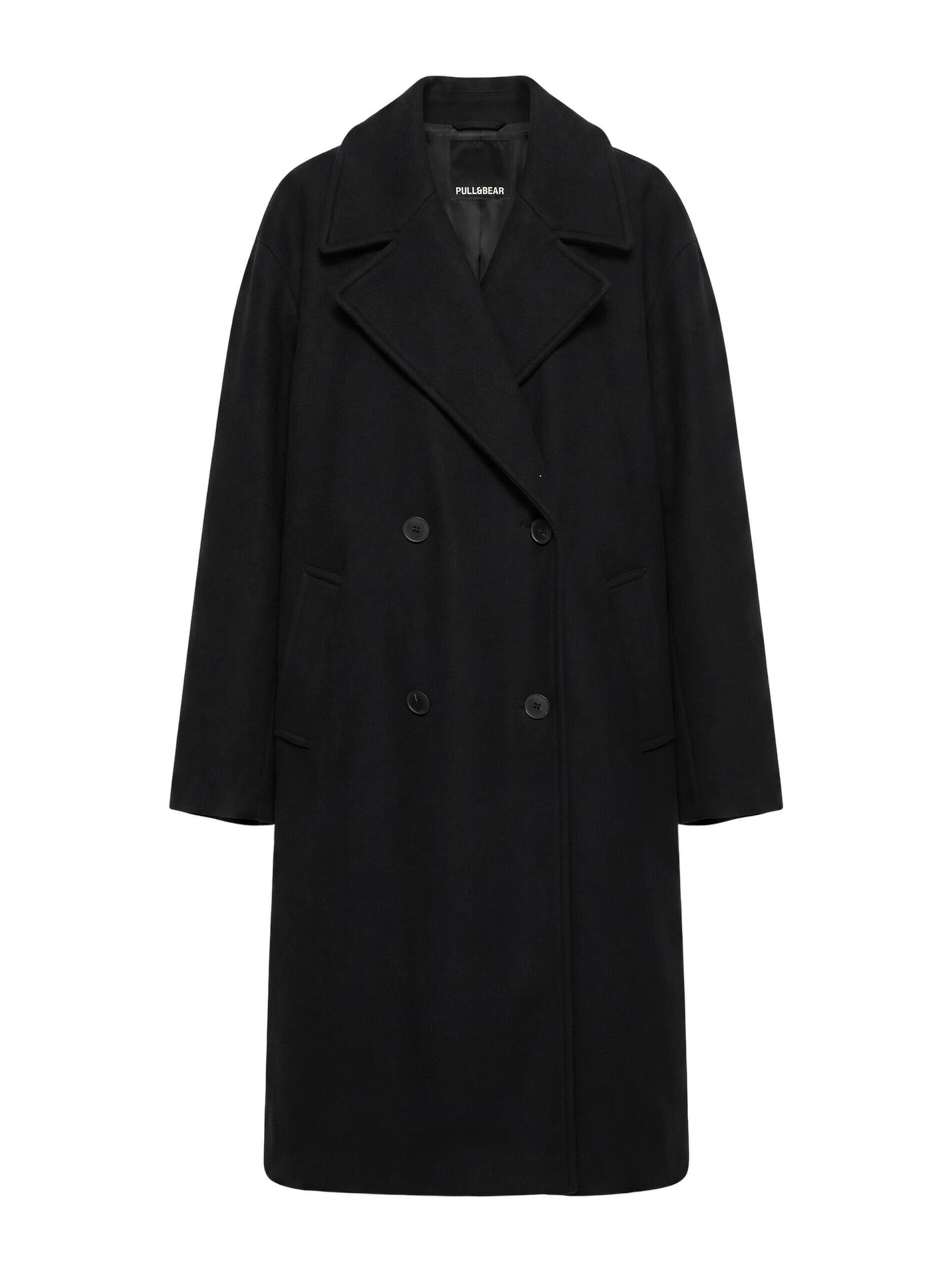 Cappotto di mezza stagione in XS Pull&Bear di colore nero, Visualizzazione prodotti