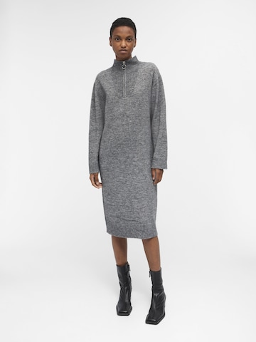 OBJECT Knitted dress 'Minna' in Grey: front