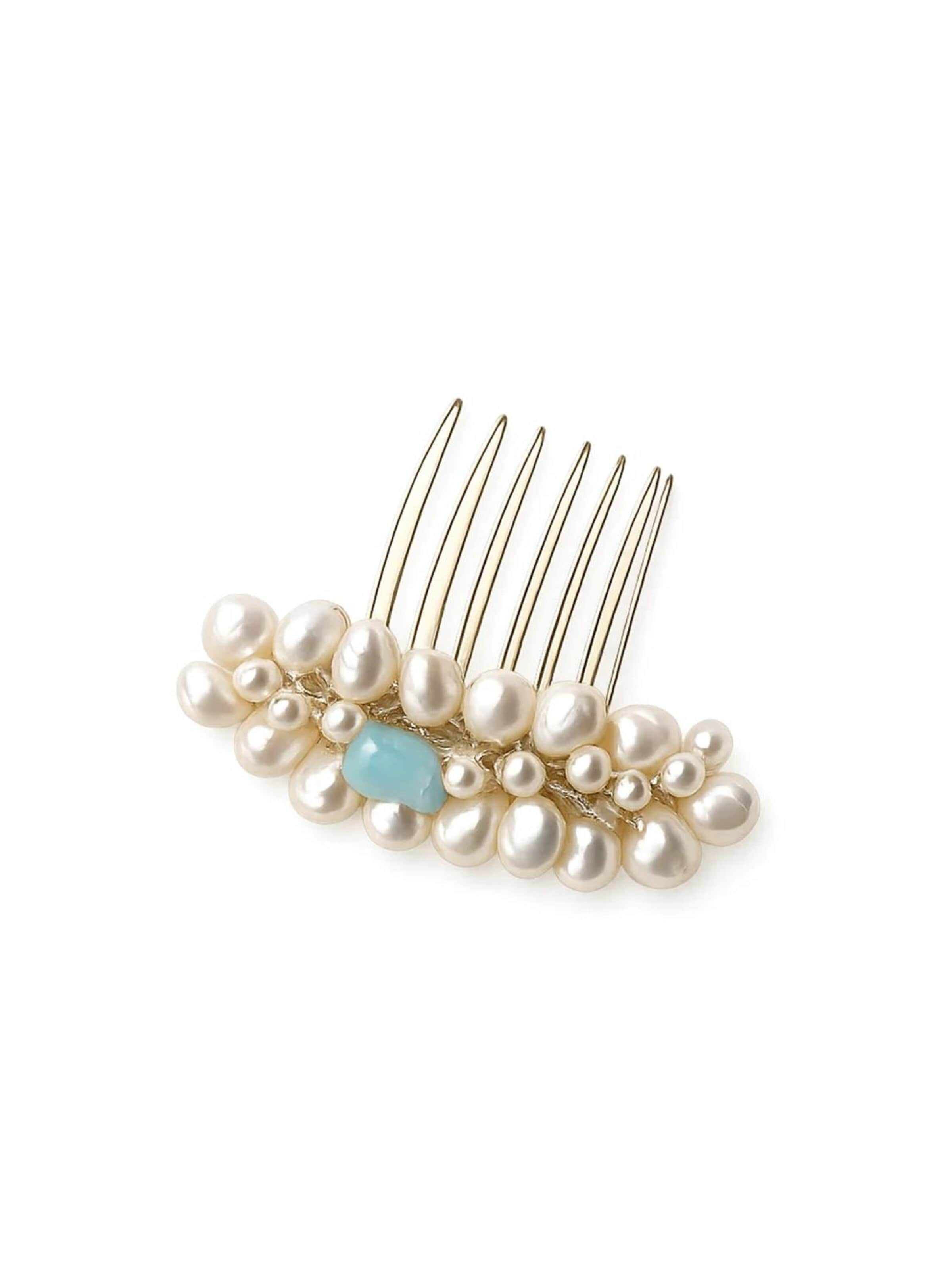 Sally Jane Bridal Haarschmuck 'Jill'‌‌‌‌‌‌‌‌‌‌ in Silber: Vorderseite
